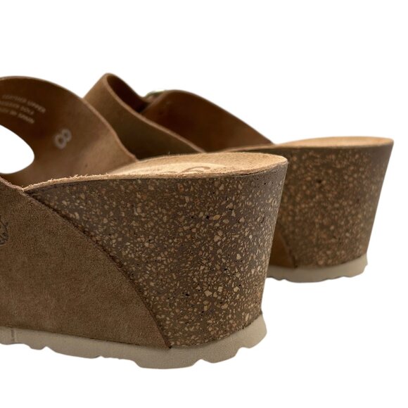 Yokono Suede Double Strap Buckle Wedge Sandal (8) - Picture 12 of 16